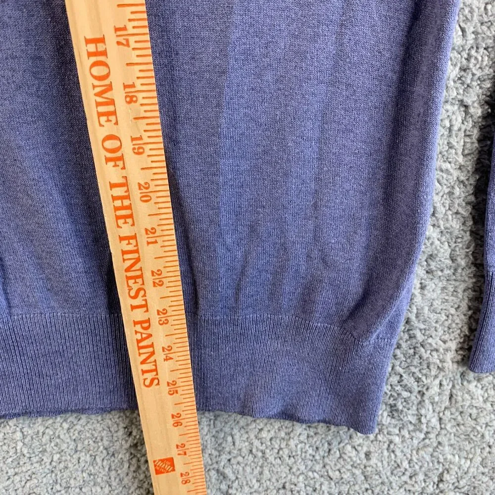 Banana‎ Republic Sweater Mens XL Purple Luxury Blend Silk Cashmere Pullover